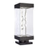 ZEEV Lighting Mamadim Outdoor LED 20 Inch Glass with Crystal Bollard in Matte Black Model: EBP11364-LED-2-2x2-MBK