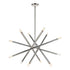 ZEEV Lighting MANDELORIAN 12 Light 32 Inch Inch Adjustable Satin Brushed Black Sputnik Chandelier in Matte Black Finish Model: CD10038-12-MBK