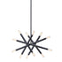 ZEEV Lighting MANDELORIAN 12 Light 32 Inch Inch Adjustable Satin Brushed Black Sputnik Chandelier in Matte Black Finish Model: CD10038-12-MBK