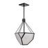 Zeev Lighting MOONBOW 3 Light 3 Light 21 Inch Architectural Glass in Satin Brushed Black Chandelier Model: CD10029-3-SBB