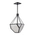 Zeev Lighting MOONBOW 3 Light 3 Light 21 Inch Architectural Glass in Satin Brushed Black Chandelier Model: CD10029-3-SBB