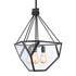 Zeev Lighting MOONBOW 3 Light 3 Light 21 Inch Architectural Glass in Satin Brushed Black Chandelier Model: CD10029-3-SBB