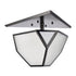 Zeev Lighting MOONBOW 3 Light 3 Light 21 Inch Architectural Glass in Satin Brushed Black Semi Flush Mount Model: SF50011-3-SBB