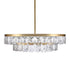 ZEEV Lighting Odraz 44 Inch 2 Tier Infused Crystal LED Chandelier in Aged Brass Model: CD11810-LED-T2-44-AGB