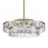 ZEEV Lighting Odraz 44 Inch 2 Tier Infused Crystal LED Chandelier in Aged Brass Model: CD11810-LED-T2-44-AGB