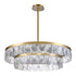 ZEEV Lighting Odraz 44 Inch 2 Tier Infused Crystal LED Chandelier in Aged Brass Model: CD11810-LED-T2-44-AGB