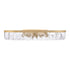 ZEEV Lighting Odraz 45 Inch Infused Clear Crystal Curved LED Vanity in Aged Brass Model: VL11819-LED-45-AGB