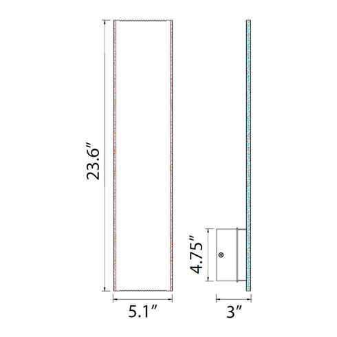 ZEEV Lighting Oluk 24 Inch Sleek Designer LED Wall Sconce in Brushed Aluminum Model: EW10501-LED-24-AL