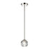 ZEEV Lighting PARISIAN 1 Light 5 Inch Single in Aged Brass Crystal Mini Pendant Model: MP40035-1-AGB