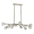 ZEEV Lighting PARISIAN 12 Light 35 Inch Modern Sputnik in Aged Brass Crystal Linear Chandelier Model: CD10311-12-AGB