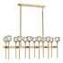 ZEEV Lighting PARISIAN 12 Light 48 Inch Linear in Aged Brass Crystal Chandelier Model: CD10303-12-AGB