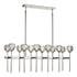 ZEEV Lighting PARISIAN 12 Light 48 Inch Linear in Aged Brass Crystal Chandelier Model: CD10303-12-AGB