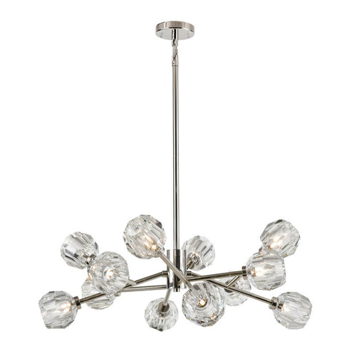 ZEEV Lighting PARISIAN 18 Light 48 Inch Modern Sputnik in Aged Brass Crystal Chandelier Model: CD10307-18-AGB