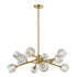 ZEEV Lighting PARISIAN 18 Light 48 Inch Modern Sputnik in Aged Brass Crystal Chandelier Model: CD10307-18-AGB