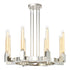 ZEEV Lighting PLACID 8 Light 32 Inch in Aged Brass Wheel Styled Glass Chandelier Model: CD10359-8-AGB