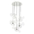 ZEEV Lighting SATELLITE 10 Light LED 44 Inch in Aged Brass Round Glass Multi Pendant Model: CD10380-10-AGB