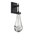 Zeev Lighting VASO 1 Light LED 3CCT 1 Light Heavy Clear Rain Drop Glass in Aged Brass Vertical Wall Sconce Model: WS10905-LED-AGB