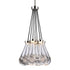 ZEEV Lighting VASO LED 3CCT 7 Light Heavy Clear Rain Drop Glass in Polished Nickel Cluster Chandelier Model: PC10915-LED-7-PN
