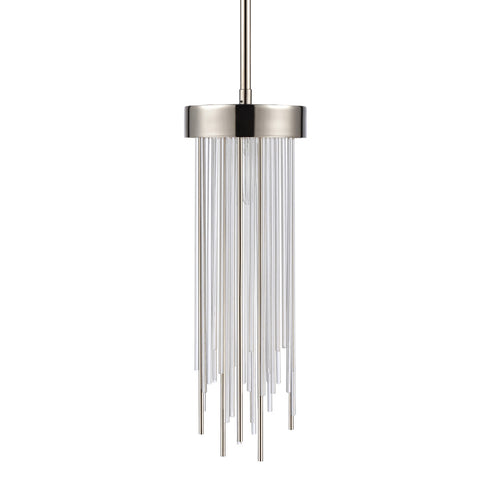 Zeev Lighting WATERFALL 1 Light 1 Light 6 Inch Round in Aged Brass Convertible Flush Crystal Mini Pendant Light Model: MP40047-1-AGB
