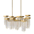Zeev Lighting WATERFALL 16 Light 16 Light Cityscape in Aged Brass Crystal Chandelier Model: CD10415-16-AGB