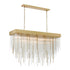 Zeev Lighting WATERFALL 17 Light 17 Light 48 Inch Rectangular in Satin Brushed Black Crystal Chandelier Model: CD10411-17-SBB