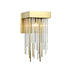 ZEEV Lighting WATERFALL 17 Light 48 Inch Rectangular in Aged Brass Crystal Chandelier Model: CD10330-17-AGB