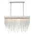 ZEEV Lighting WATERFALL 17 Light 48 Inch Rectangular in Aged Brass Crystal Chandelier Model: CD10330-17-AGB