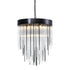 Zeev Lighting WATERFALL 4 Light 4 Light 12 Inch Round in Aged Brass Convertible Flush Crystal Chandelier Model: P30008-4-AGB
