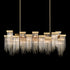 ZEEV Lighting Waterfall 60 Inch 20 Light Cityscape Glass Chandelier in Aged Brass Model: CD10424-20-AGB