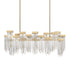ZEEV Lighting Waterfall 60 Inch 20 Light Cityscape Glass Chandelier in Aged Brass Model: CD10424-20-AGB