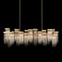 ZEEV Lighting Waterfall 72 Inch 24 Light Cityscape Glass Chandelier in Aged Brass Model: CD10425-24-AGB