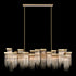 ZEEV Lighting Waterfall 72 Inch 24 Light Cityscape Glass Chandelier in Aged Brass Model: CD10425-24-AGB