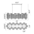 ZEEV Lighting Waterfall 72 Inch 24 Light Cityscape Glass Chandelier in Aged Brass Model: CD10425-24-AGB