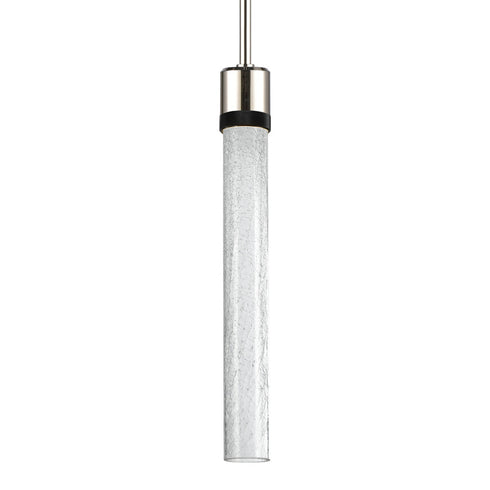 ZEEV Lighting ZIGRINA 10 Inch LED 3CCT Clear Dome Glass Pendant Light and in Polished Nickel with Black Metal Finish Model: P11703-LED-PN-K-SBB-G12