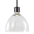 ZEEV Lighting ZIGRINA 10 Inch LED 3CCT Clear Dome Glass Pendant Light and in Satin Brushed Black with Nickel Metal Finish Model: P11704-LED-SBB-K-PN-G12