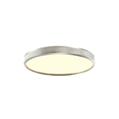 ZEEV Lighting ZIGRINA 12 Inch LED 3CCT Luxury Braided Knurl in Polished Nickel Ceiling Flush Mount Light Model: FM11746-LED-12-PN