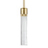 ZEEV Lighting ZIGRINA 3 Inch LED 3CCT Vertical Cylindrical Pendant Light 12 Inch Clear Glass and in Aged Brass Finish Model: P11701-LED-AGB-G1