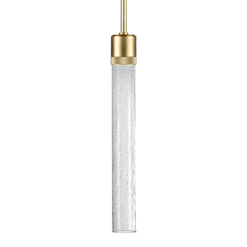 ZEEV Lighting ZIGRINA 3 Inch LED 3CCT Vertical Cylindrical Pendant Light 12 Inch Clear Glass and in Aged Brass Finish Model: P11701-LED-AGB-G1