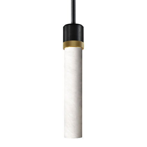 ZEEV Lighting ZIGRINA 3 Inch LED 3CCT Vertical Cylindrical Pendant Light 12 Inch Clear Glass and in Aged Brass Finish Model: P11701-LED-AGB-G1