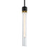 ZEEV Lighting ZIGRINA 3 Inch LED 3CCT Vertical Cylindrical Pendant Light 12 Inch Clear Glass and in Aged Brass Finish Model: P11701-LED-AGB-G1