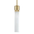 ZEEV Lighting ZIGRINA 3 Inch LED 3CCT Vertical Cylindrical Pendant Light 12 Inch Clear Glass and in Aged Brass Finish Model: P11701-LED-AGB-G1