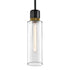 ZEEV Lighting ZIGRINA 3 Inch LED 3CCT Vertical Cylindrical Pendant Light 12 Inch Clear Glass and in Aged Brass Finish Model: P11701-LED-AGB-G1