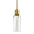 ZEEV Lighting ZIGRINA 3 Inch LED 3CCT Vertical Cylindrical Pendant Light 12 Inch Clear Glass and in Aged Brass Finish Model: P11701-LED-AGB-G1