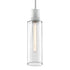 ZEEV Lighting ZIGRINA 8 Inch E26 Clear Globe Glass Pendant Light and in Matte White Metal Finish Model: P11706-E26-MW-G11