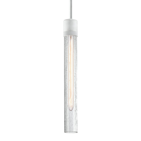 ZEEV Lighting ZIGRINA 8 Inch E26 Clear Globe Glass Pendant Light and in Matte White Metal Finish Model: P11706-E26-MW-G11