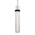 ZEEV Lighting ZIGRINA 8 Inch E26 Clear Globe Glass Pendant Light and in Matte White with Black Metal Finish Model: P11706-E26-MW-K-SBB-G11