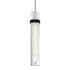 ZEEV Lighting ZIGRINA 8 Inch E26 Clear Globe Glass Pendant Light and in Matte White with Black Metal Finish Model: P11706-E26-MW-K-SBB-G11