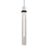 ZEEV Lighting ZIGRINA 8 Inch E26 Clear Globe Glass Pendant Light and in Matte White with Black Metal Finish Model: P11706-E26-MW-K-SBB-G11