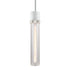 ZEEV Lighting ZIGRINA 8 Inch E26 Clear Globe Glass Pendant Light and in Matte White with Nickel Metal Finish Model: P11706-E26-MW-K-PN-G11