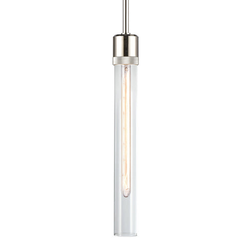 ZEEV Lighting ZIGRINA 8 Inch E26 Clear Globe Glass Pendant Light and in Polished Nickel Metal Finish Model: P11707-E26-PN-G11